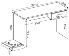 Mesa para Computador Notebook Desk Game DRX 9000 Preto/Vermelho - Móve