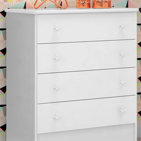 Comoda Infantil  4 Gavetas Brilhar Q01 - ADJ Decor