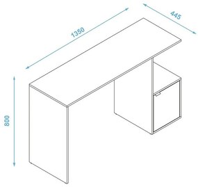 Mesa escrivaninha De Computador Bc75 - Branco
