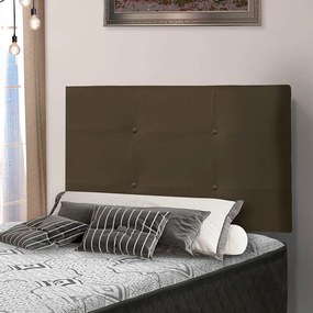 Painel Luna Para Cama Box Solteiro 90 cm Suede Marrom - D'Rossi