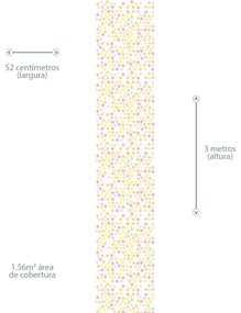 Papel de Parede poá multicolor