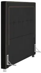 Cabeceira Cama Box Casal Queen 160cm Paolla Z37 Veludo Preto - Mpozena