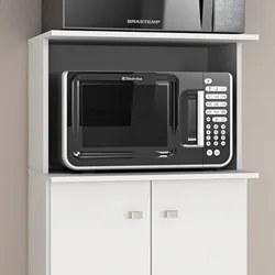 Balcão 2 Portas com Espaço Para Microondas BL3307 Branco - Tecno Mobil