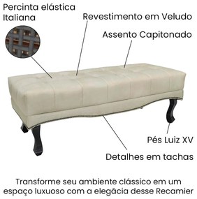Recamier Egito SPZ 90cm Veludo - ADJ Decor