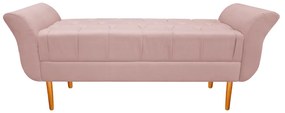 Recamier Estofado Ari 160 cm Queen Size Suede Rosê - ADJ Decor
