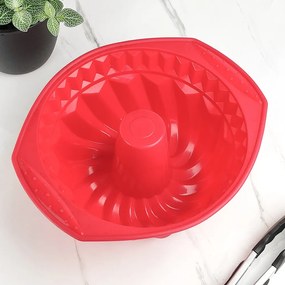 Forma para Bolo de Silicone - Vermelho