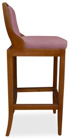 Banqueta Decorativa Josi Veludo Rose