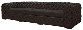 Sofá 3 Lugares Astúria 240cm Couro Marrom Fosco G58 - Gran Belo