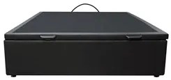 Base Box Baú para Cama Casal 138x188cm Liz S05 Sintético Preto - Mpoze