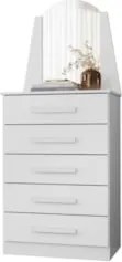Cômoda Para Quarto Com Penteadeira Laris A02 Branco         - Mpozenat