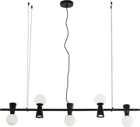 Pendente Aluminio Vidro Preto Sears