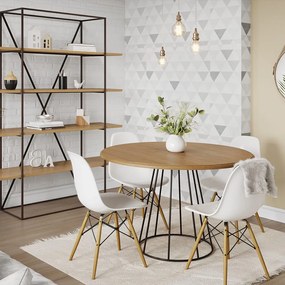 Cadeira Decorativa para Sala e Cozinha Garabit Branco G04 - Gran Belo