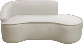 Divã Recamier Curvo Sala de Estar Recepção Marrocos 200cm Lado Direito Linho