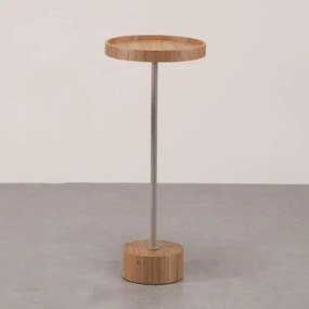 Mesa Apoio Etoni Alta Louro Freijó Haste Aço Fendi - 75129 Sun House