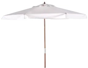 Ombrellone Ilhabela - Cobertura Bagum Branco - Haste em Madeira 300cm - 68873 Sun House