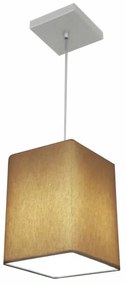 Lustre Pendente Quadrado Vivare Md-4007 Cúpula em Tecido 25/16x16cm - Bivolt
