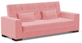Sofá Cama Casal 3 Lugares 210cm Lisboa Suede D03 - D'Rossi - Rose