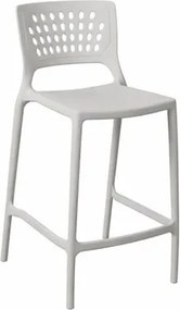 Banqueta Alta para Cozinha Cinza Claro Empilhável Marte em Polipropileno Acrilys
