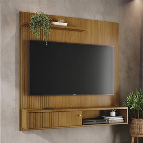 Painel TV 65 Pol 161cm Bancada Suspensa para Sala Dorema Cumaru M20 - D'Rossi