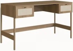 Mesa Escrivaninha Home Office Pés Madeira Arlo A10 Hanover - Mpozenato
