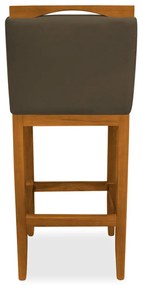 Banqueta Decorativa Elis Veludo Marrom