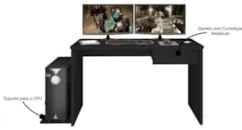 Mesa para Computador Notebook Desk Game DRX 8000 Z19 Preto - Mpozenato