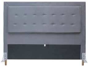 Cabeceira Cama Box Solteiro 90cm Paris Suede Cinza - Sheep Estofados - Cinza