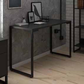 Kit Estante Multiuso Porto e Mesa Para Computador Porto Preto 120 cm - D'Rossi
