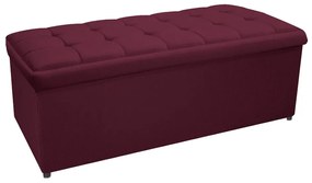 Calçadeira Copenhague 195 cm King Size Suede Bordô - ADJ Decor