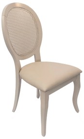 Cadeira Delicate de Empilhar com Encosto em Palha - Fendi Nouveau
