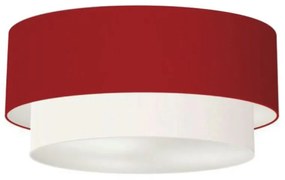 Plafon Para Quarto Cilíndrico SQ-3064 Cúpula Cor Bordo Branco