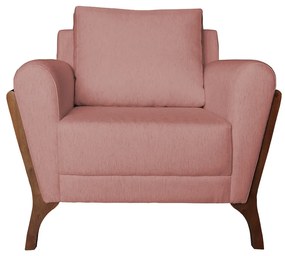 Poltrona Decorativa Sabrina Veludo Rosê