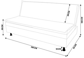 Sofá Cama Decorativo 2 Lugares Encosto Reclinável 190cm Impala Suede Marrom G23 - Gran Belo