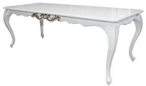 Mesa de Jantar Lavanda - 8 Lugares - 2,16m - Branco com Fendi Lumiére Provençal Kleiner