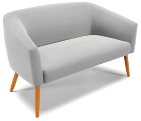 Sofá Namoradeira e Poltrona Giratória MA30 Stella Suede D03 - D'Rossi - Cinza