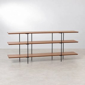 Estante Baobá Preto e Tammi - 1,80mx76cm