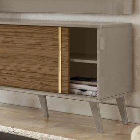 Painel TV 60 Pol 160cm com Rack Bancada para Sala Hylon Fendi/Naturale M20 - D'Rossi