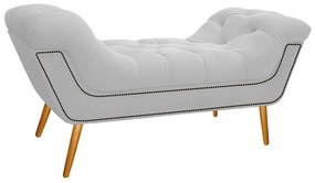 Kit Cabeceira e Calçadeira Veneza 100 cm Solteiro Corano Branco - ADJ Decor