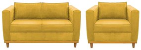 Kit Sofá 2 Lugares e Poltrona Europa Corano ADJ Decor