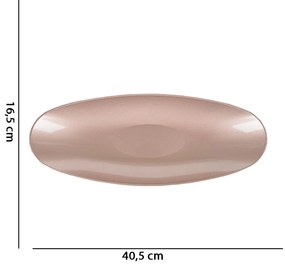 Bandeja Oval Natal Champanhe 40,5x16,5x4,5 - D'Rossi
