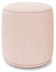 Puff Redondo Orgânico para Sala Malu Bouclê M11 - D'Rossi - Rose