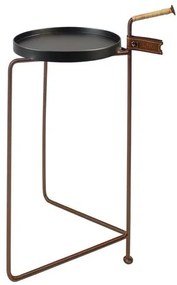 Mesa Apoio Palace Alta Tampo Preto Base Aco Corten 75cm - 60158 Sun House