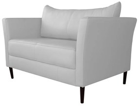 Sofá 2 Lugares Decorativo Sala de Estar 120cm Pés Palito Lubbock Couro Branco G58 - Gran Belo