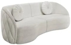 Sofá Decorativo 3 Lugares 240cm com Almofadas e Poltrona Zion Z32 Bouc
