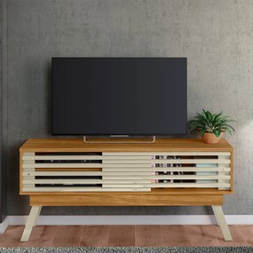 Rack TV 65 Pol 150cm Bancada para Sala Orlin Cumaru/Opala M20 - D'Rossi