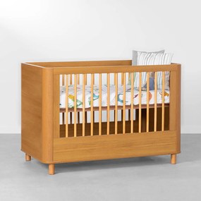 Berço Mini Cama Curvo Boom Plus com Pés Nordic - Savana Fosco
