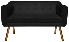 NAMORADEIRA JULIA 2 LUGARES SUEDE PRETO