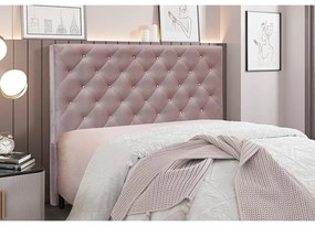 Cabeceira Cama Box King 195 cm Tania Veludo S04 - D'Rossi - Lilás