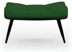 Puff Decorativo Para Sala de Estar Pés Palito Lord Veludo Luxo Verde -
