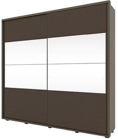 Guarda Roupa Roupeiro 2 Portas 6 Gavetas com Espelho Damasco